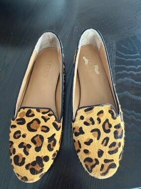 J. Crew Women's Leopard Print Slip-On Loafers - Tan/Black